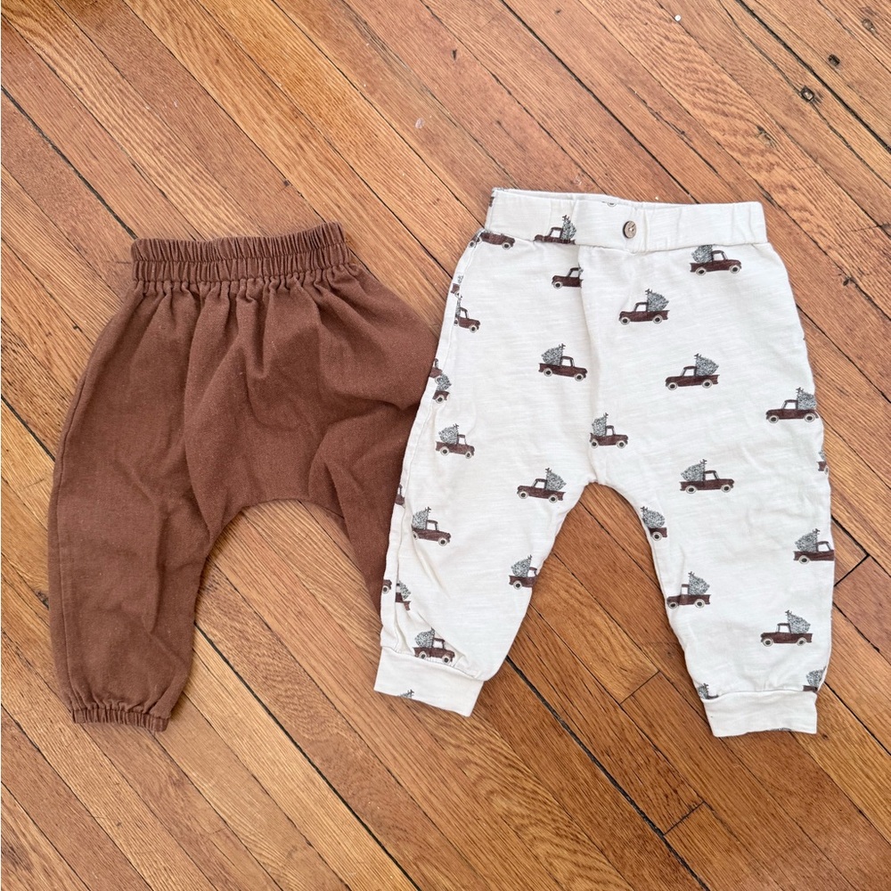 Neutral Brown and Cream Baby Pants bundle